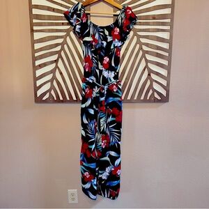 Tommy Bahama Floral‎ Off-Shoulder Jumpsuit size small